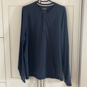 L.L.. Bean Long Sleeved Henley T Shirt